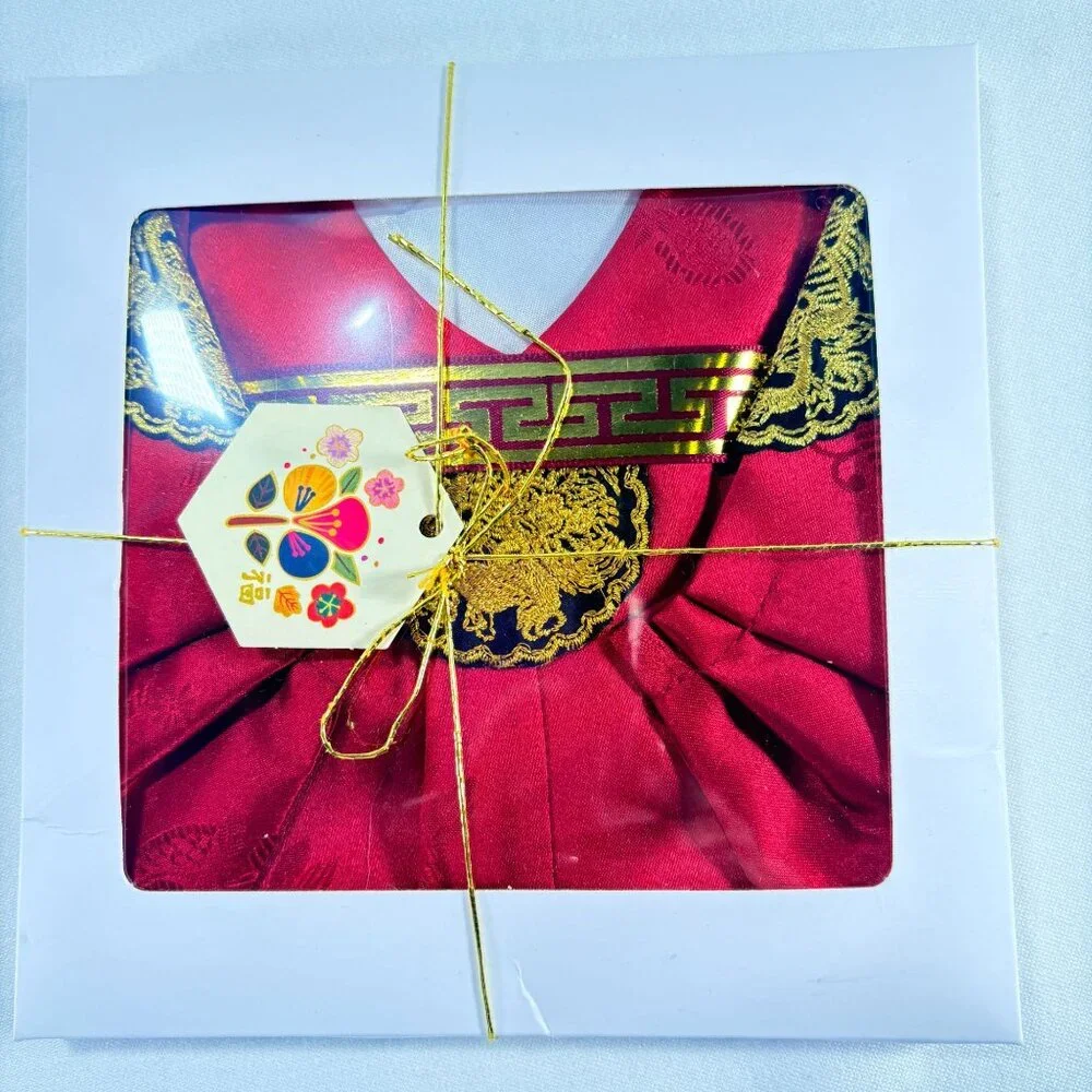 Korean Traditional King‎ & Queen Cloth Hanbok Wine Cover Set NIB